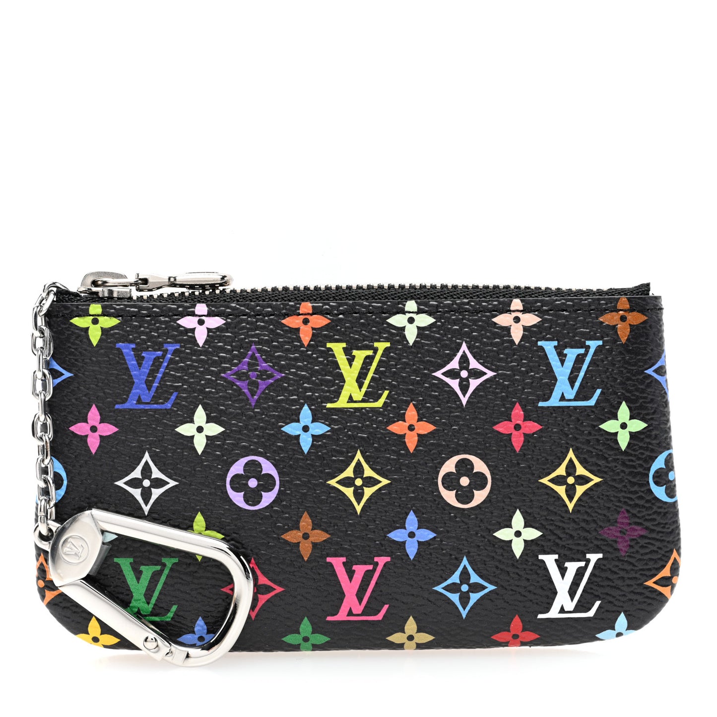 LV X TM Monogram Multicolor Key Pouch Black