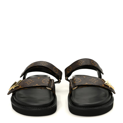 Louis Vuitton Monogram LV Sunset Comfort Flat Sandals 40 Cacao Brown 3 of 10
