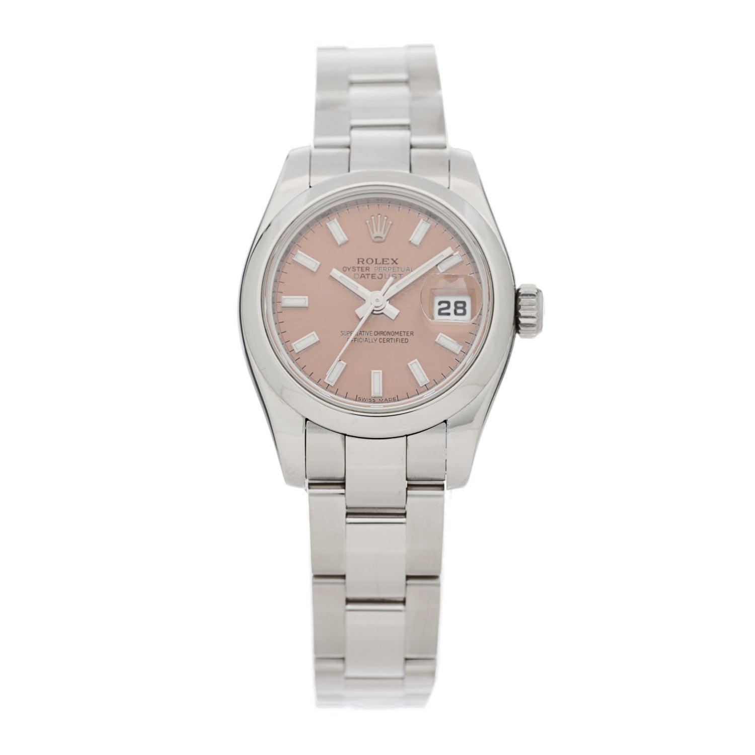 Rolex Stainless Steel 26mm Oyster Perpetual Datejust Watch Pink 179160 1 of 4