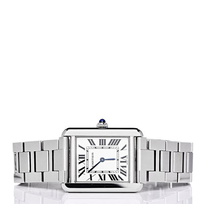 Cartier Stainless Steel 24mm Tank Solo Quartz Watch 3 of 9