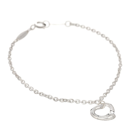 Tiffany Sterling Silver Elsa Peretti Open Heart Charm Bracelet 1 of 3