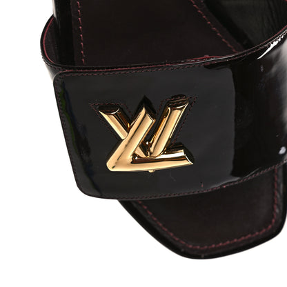 Louis Vuitton Patent Twist Flat Mules 39 Burgundy 8 of 8