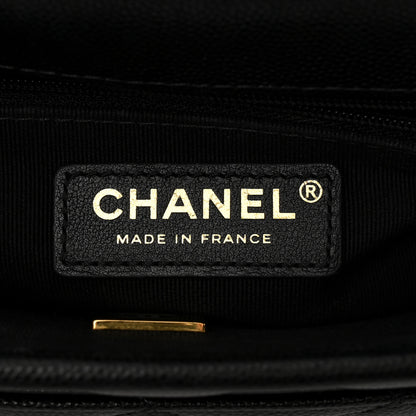 Chanel Caviar Quilted School Memory Small Top Handle Flap Black 6 of 10