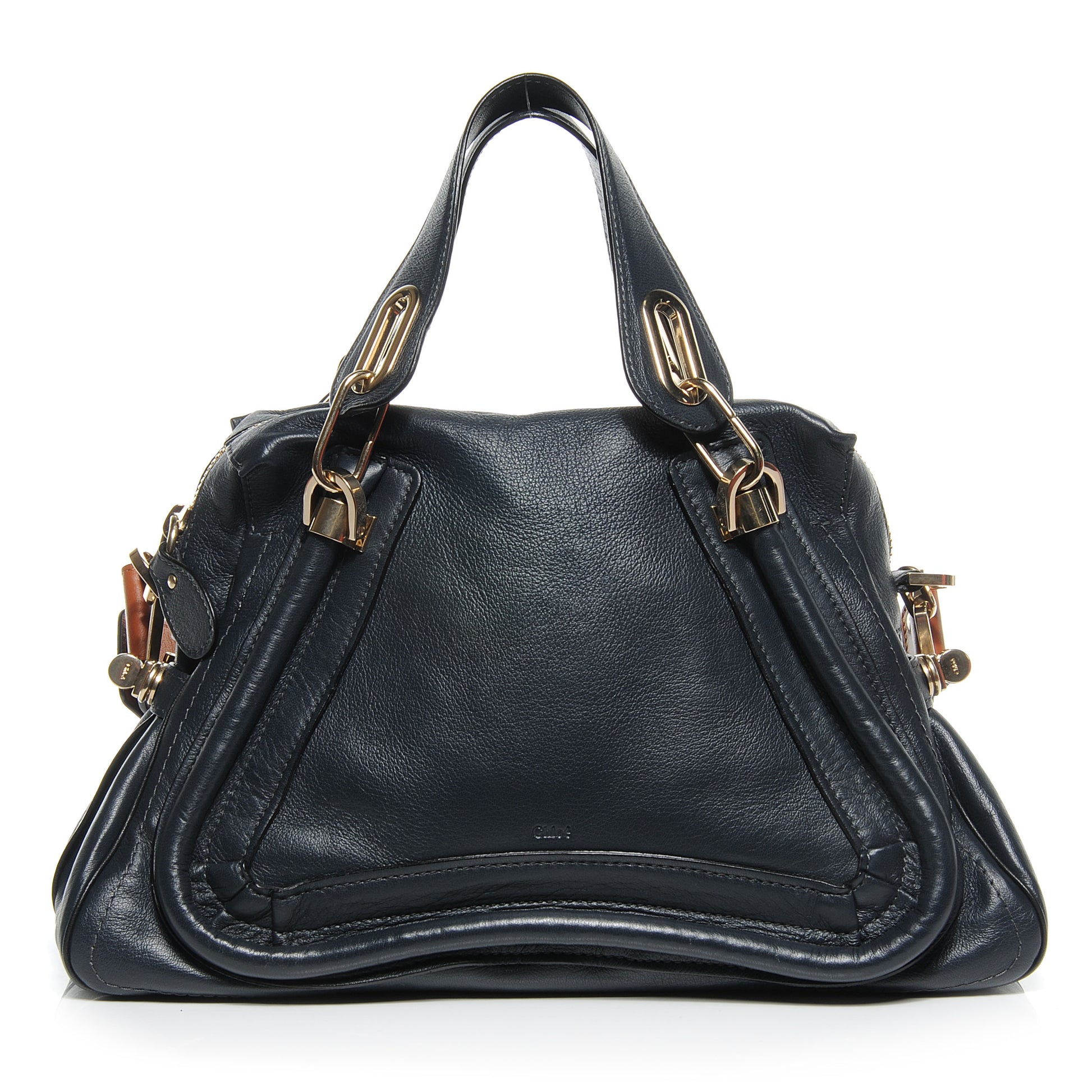 Chloe Leather Medium Military Paraty Black Bat 1 of 7