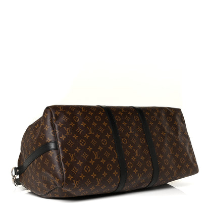 Louis Vuitton Monogram Macassar Keepall Bandouliere 55 4 of 23