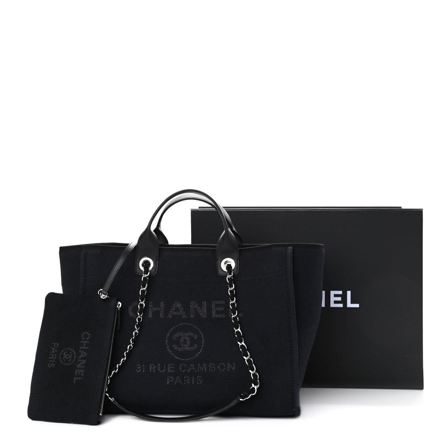 Mixed Fibers Medium Deauville Tote Black