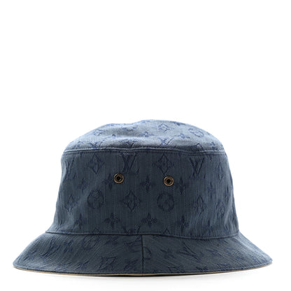 Louis Vuitton Monogram Denim Reversible Bucket Hat L 4 of 15