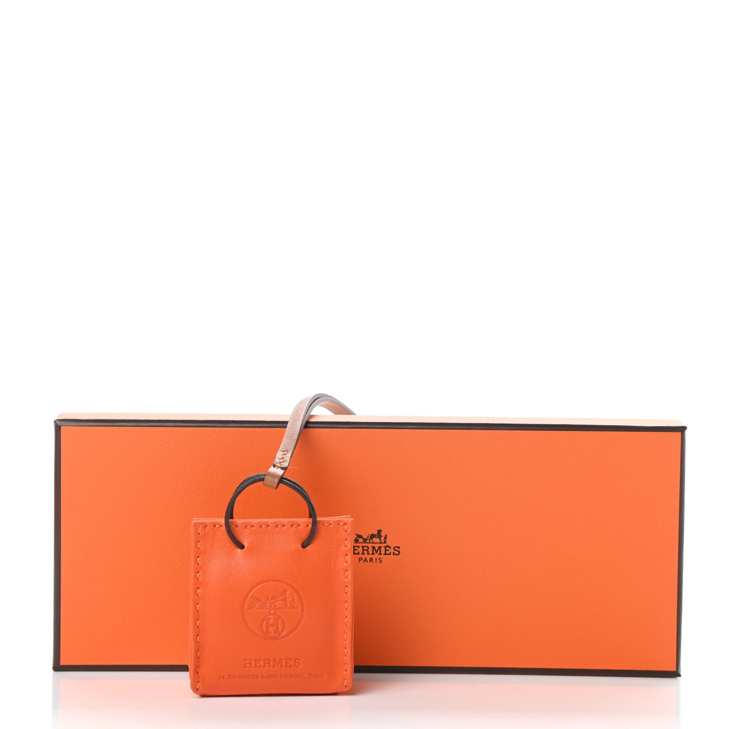 Milo Lambskin Swift Shopping Bag Charm Feu Gold