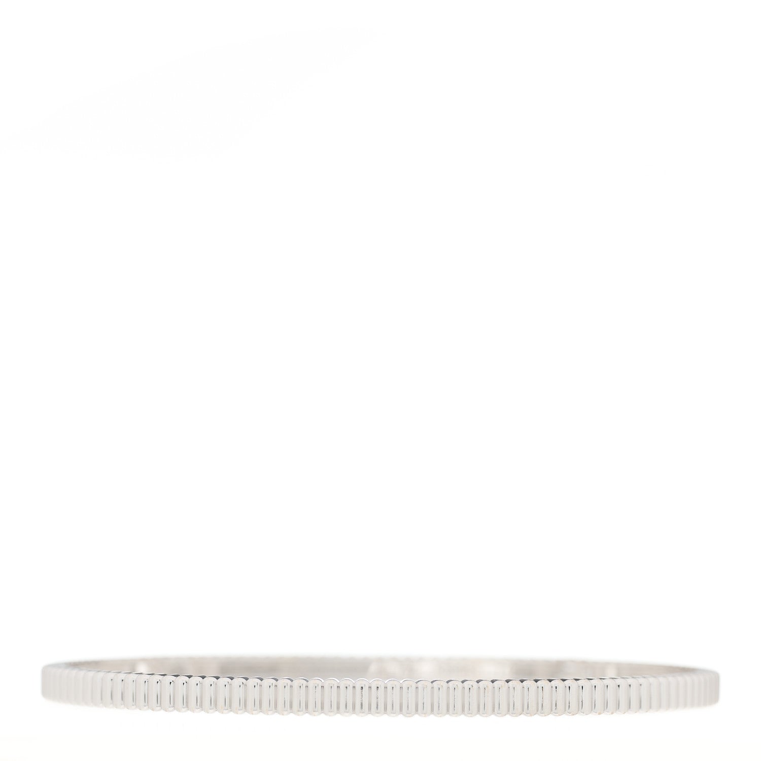 Boucheron 18K White Gold Quatre Grosgrain Bangle Bracelet 1 of 3