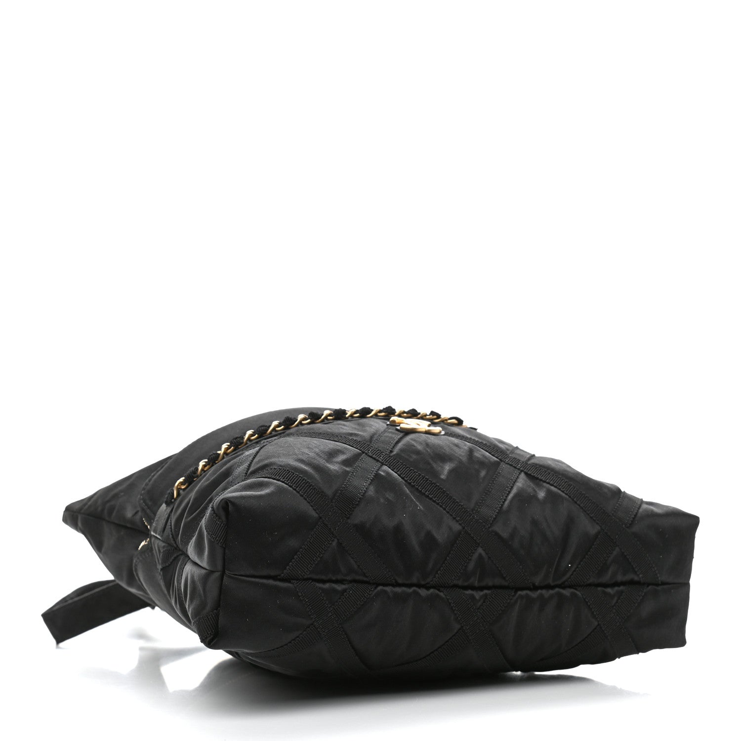 Chanel Nylon Grosgrain Large Lifestyle Pouch With Foldable Tote Black 5 of 12