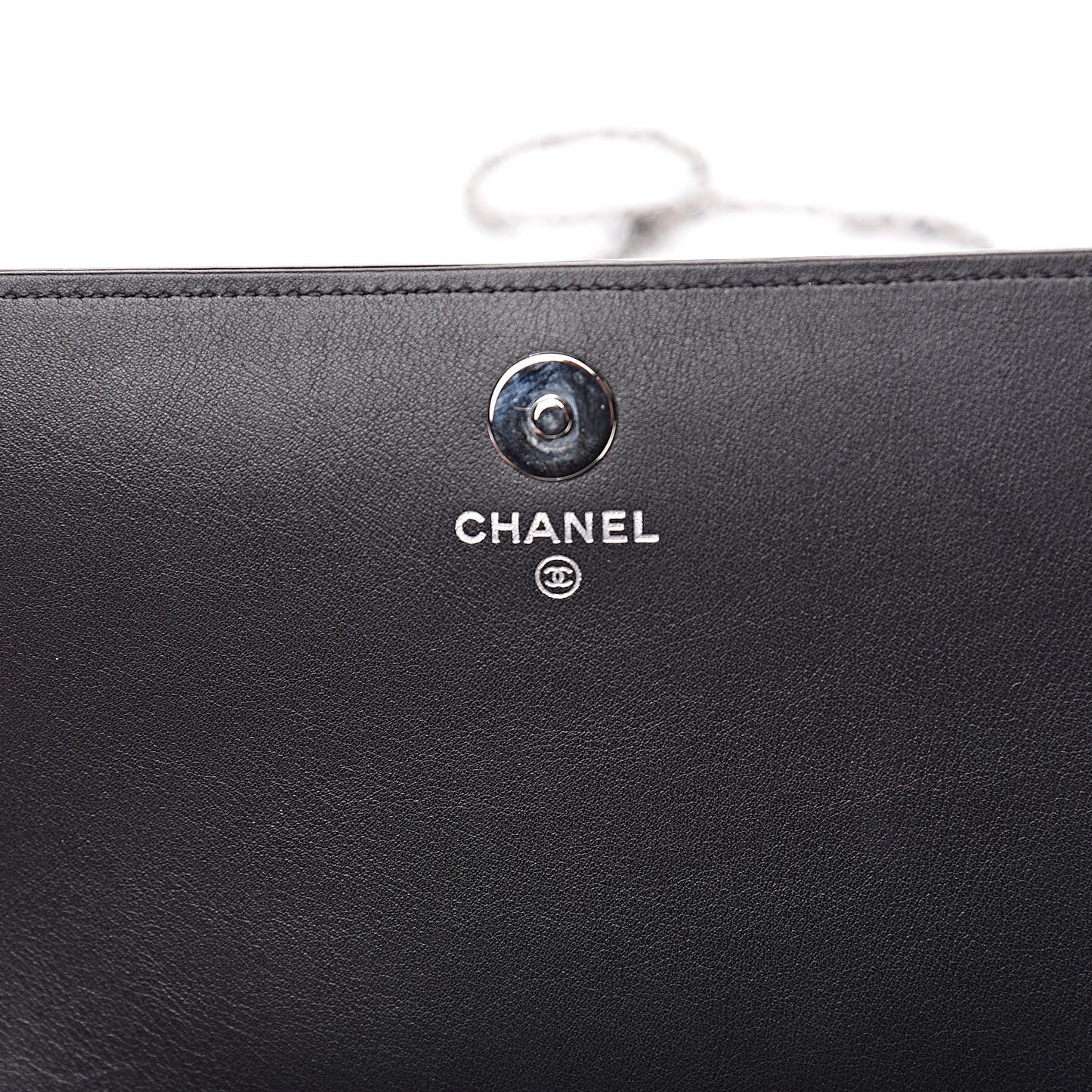 Patent Strass Wallet On Chain WOC Black