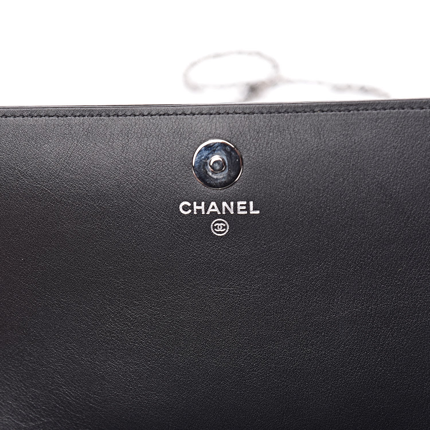 Chanel Patent Strass Wallet On Chain WOC Black 6 of 15