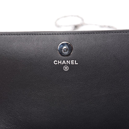 Chanel Patent Strass Wallet On Chain WOC Black 6 of 15