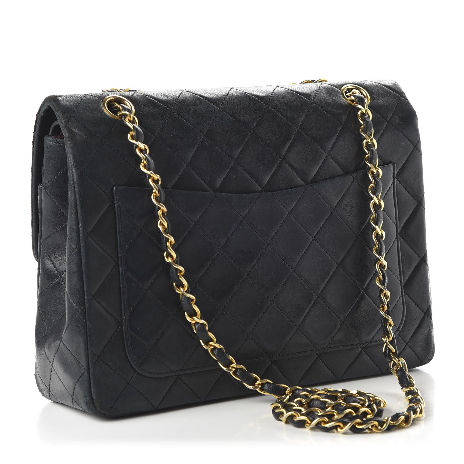 Chanel Lambskin Quilted Medium Double Flap Black 3 of 12
