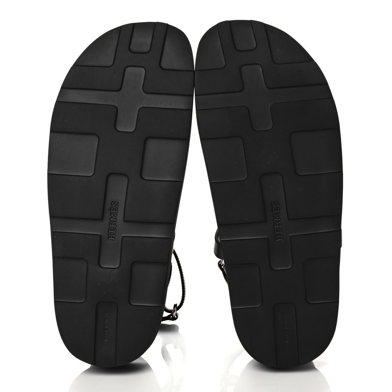 Hermes Calfskin Womens Enid Sandals 38 Black 5 of 8