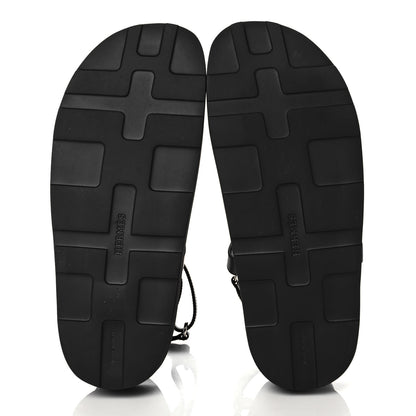Hermes Calfskin Womens Enid Sandals 38 Black 5 of 8