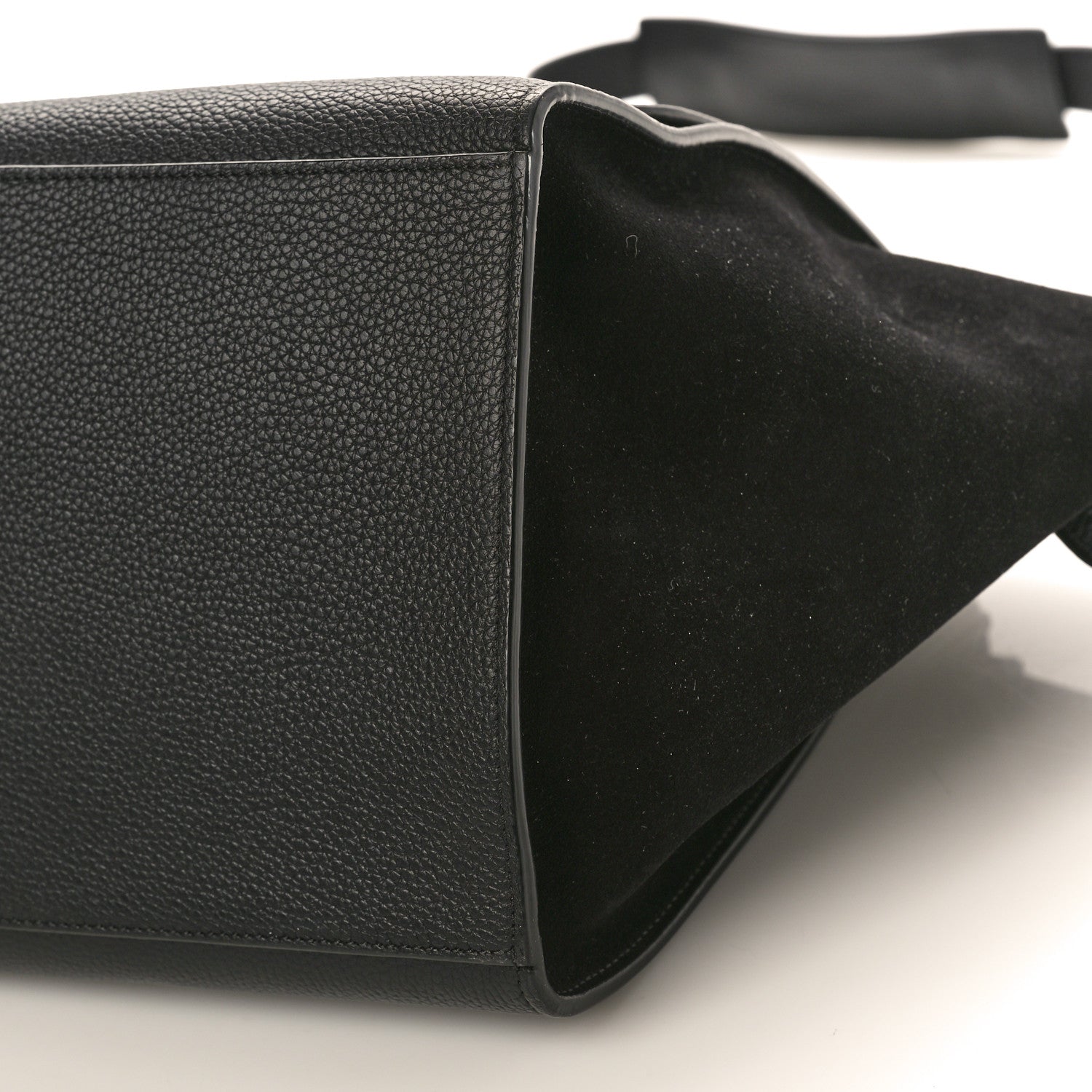 Celine Drummed Calfskin Suede Medium Trapeze Black 9 of 9