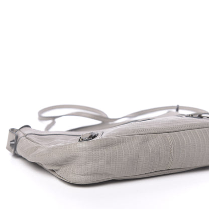 Balenciaga Agneau Lizard Embossed Classic Hardware Hip Gris Clair 8 of 10
