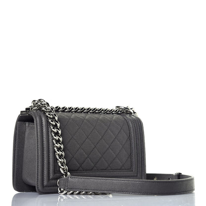 Chanel Caviar Quilted Small Boy Flap Grey 3 of 10