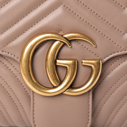 Gucci Calfskin Matelasse Medium GG Marmont Shoulder Bag Porcelain Rose 11 of 12