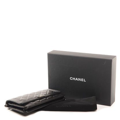 Chanel Caviar Quilted Boy Wallet On Chain WOC Black 4 of 8