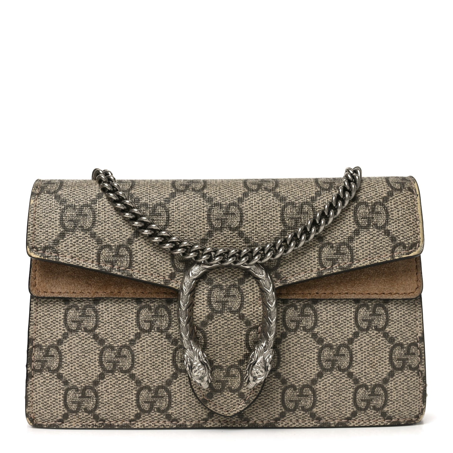 GG Supreme Monogram Super Mini Dionysus Shoulder Bag Taupe