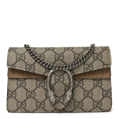 Gucci GG Supreme Monogram Super Mini Dionysus Shoulder Bag Taupe 1 of 9