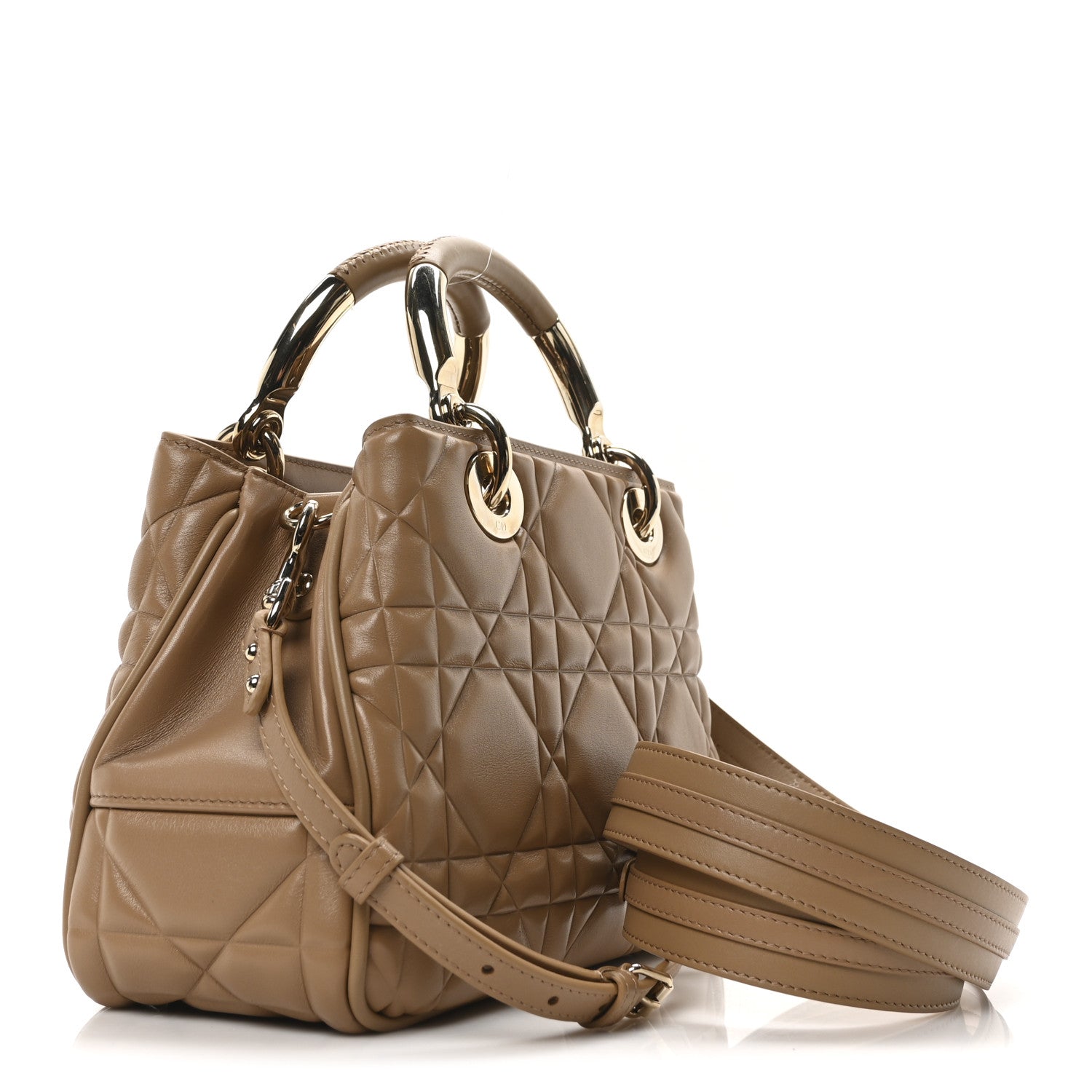 Christian Dior Calfskin Cannage Small The Lady 95.22 Beige 3 of 10