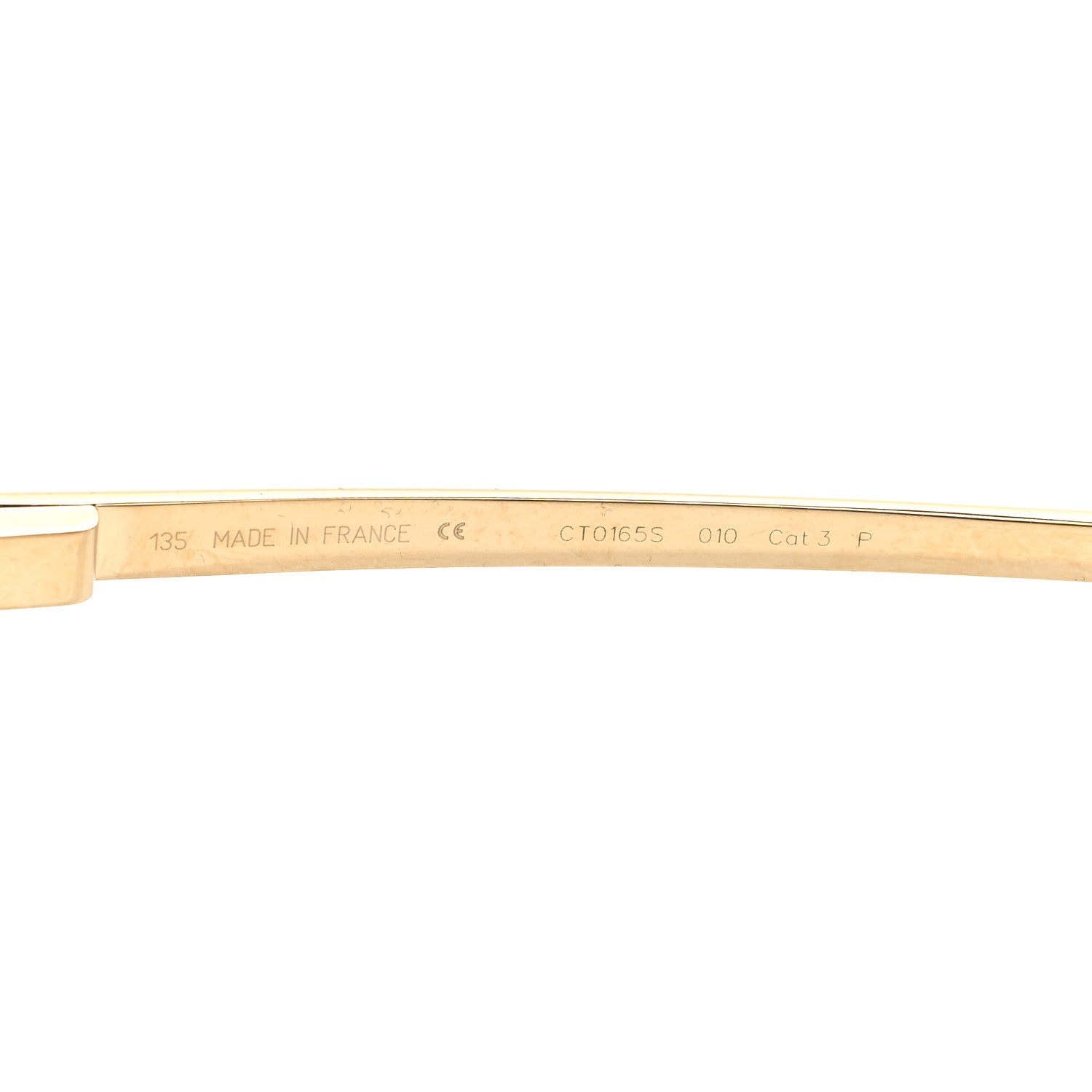 Cartier Santos de Cartier 135 Aviator Sunglasses Gold 6 of 7