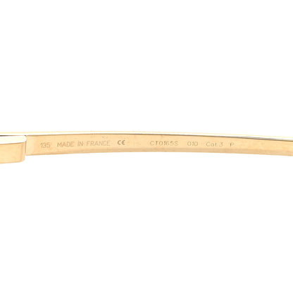 Cartier Santos de Cartier 135 Aviator Sunglasses Gold 6 of 7