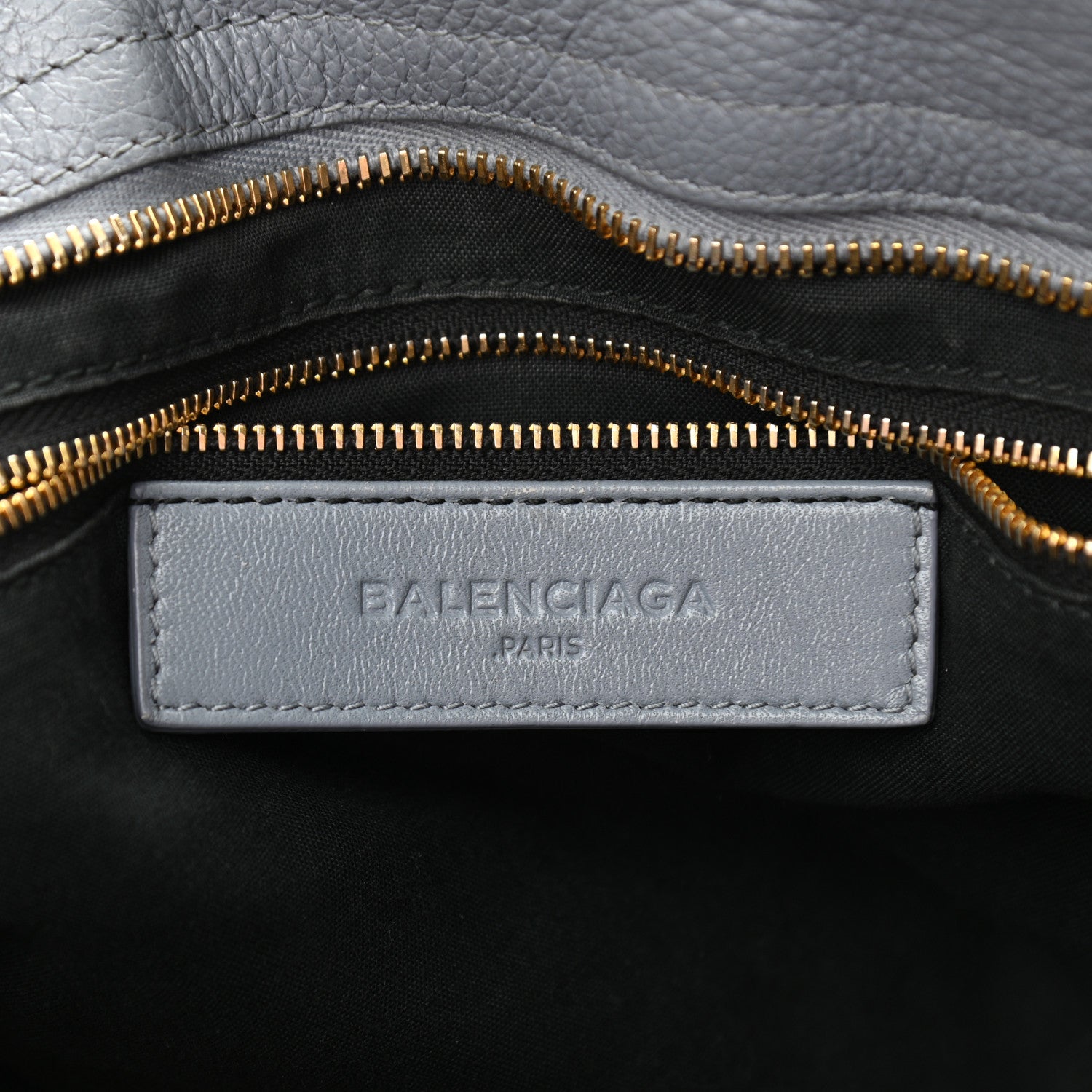 Balenciaga Chevre Gold Metallic Edge Hardware City Bleu Acier 7 of 13