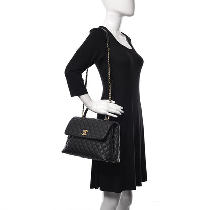 Chanel Caviar Quilted Large Coco Handle Flap Black 2 of 9