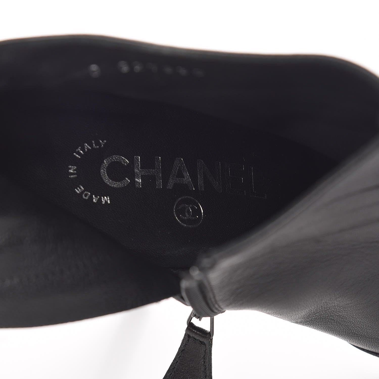 Chanel Goatskin Cap Toe Short Ankle Boots 38.5 Black 7 of 17