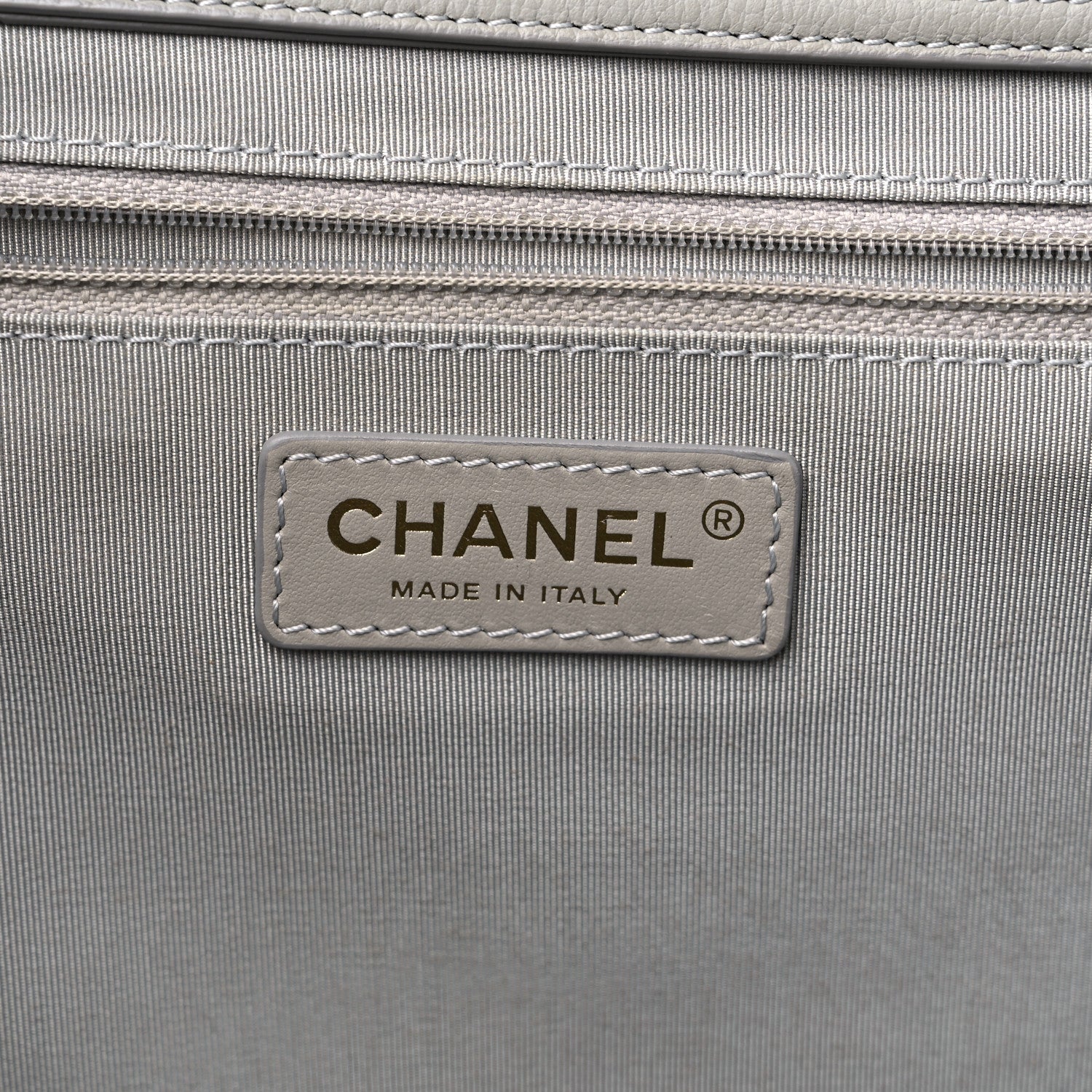 Chanel Bullskin Stitched Large Shopping Bag Grey 6 of 15