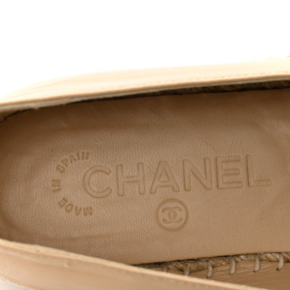 Chanel Lambskin CC Espadrilles 38 Beige Black 8 of 10