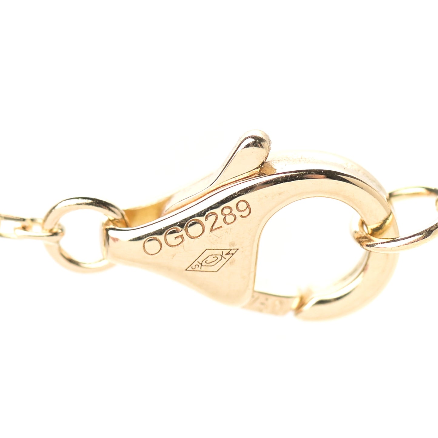 18K Yellow Gold Diamond Mother of Pearl XS Amulette de Cartier Pendant Necklace