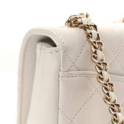 Chanel Lambskin Quilted Studded Beauty Begins Flap White 11 of 17