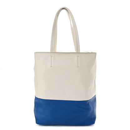 Celine Smooth Lambskin Small Vertical Bi-Cabas White Blue 1 of 9
