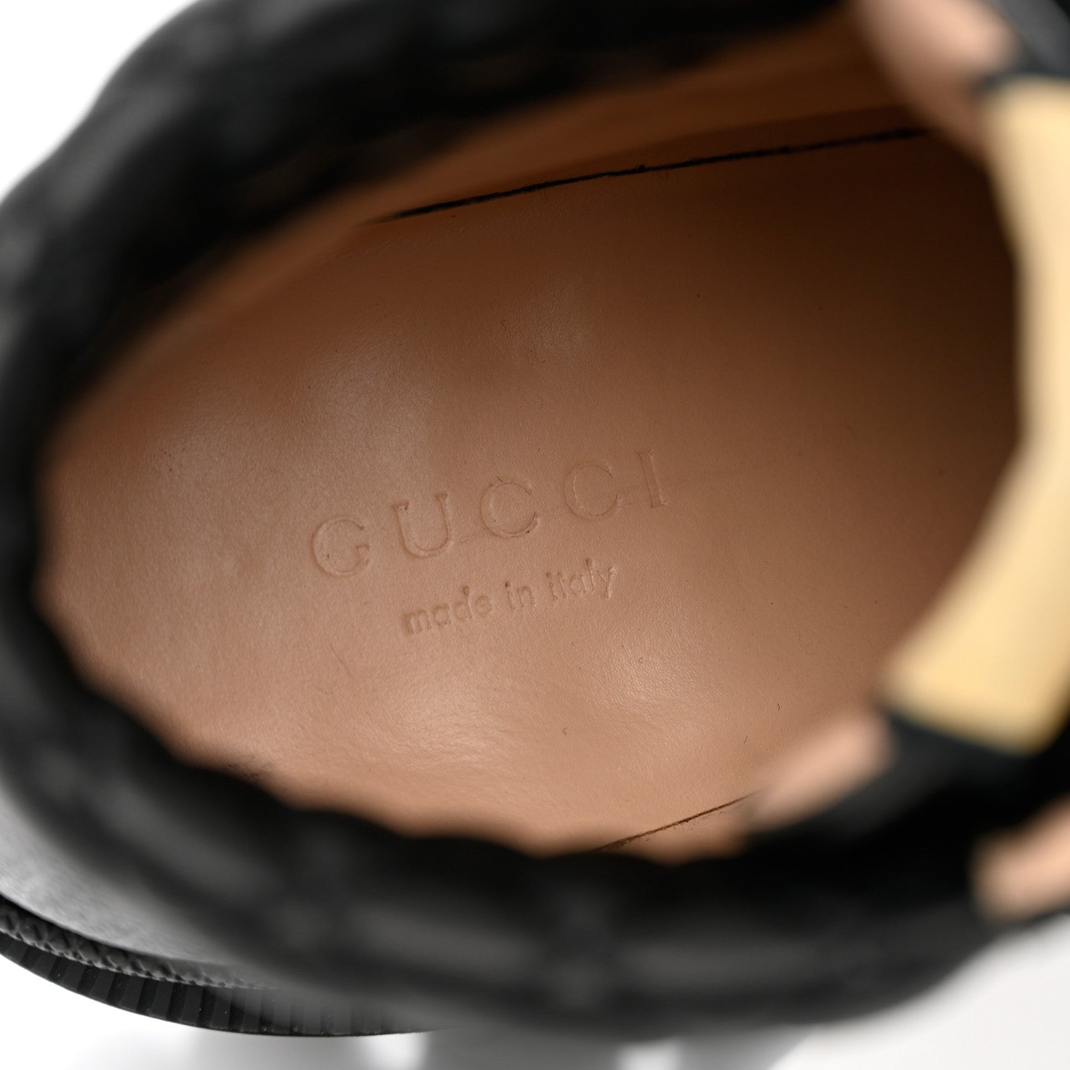 Gucci Apollo Calfskin GG Supreme Nappa Samoa Quilted Lace Up Ankle Boots 36 Black 7 of 12