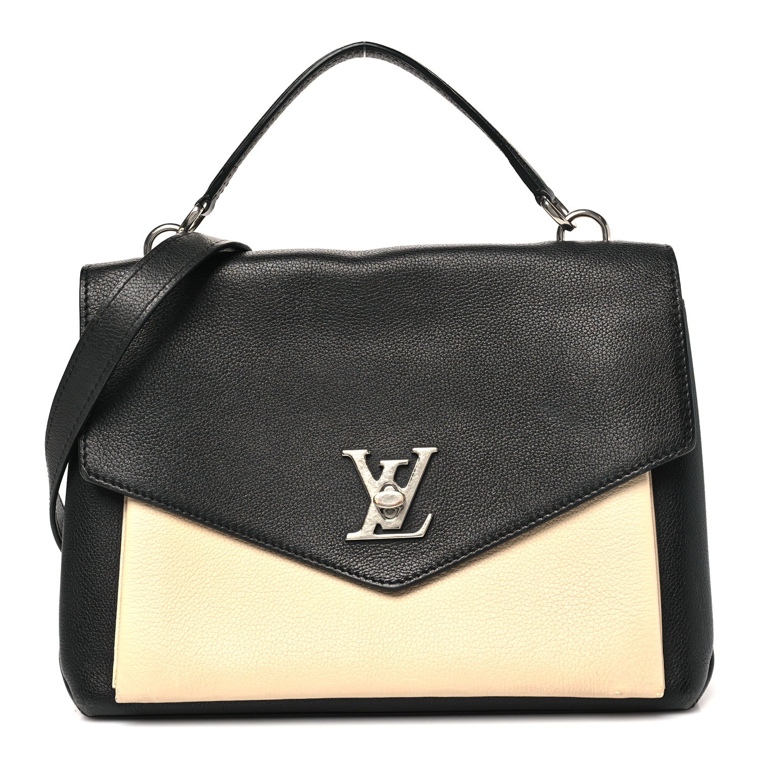 Louis Vuitton Soft Calfskin My Lockme Top Handle Vanille Black 1 of 11