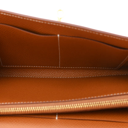 Hermes Epsom Kelly Wallet To Go Gold 5 of 11