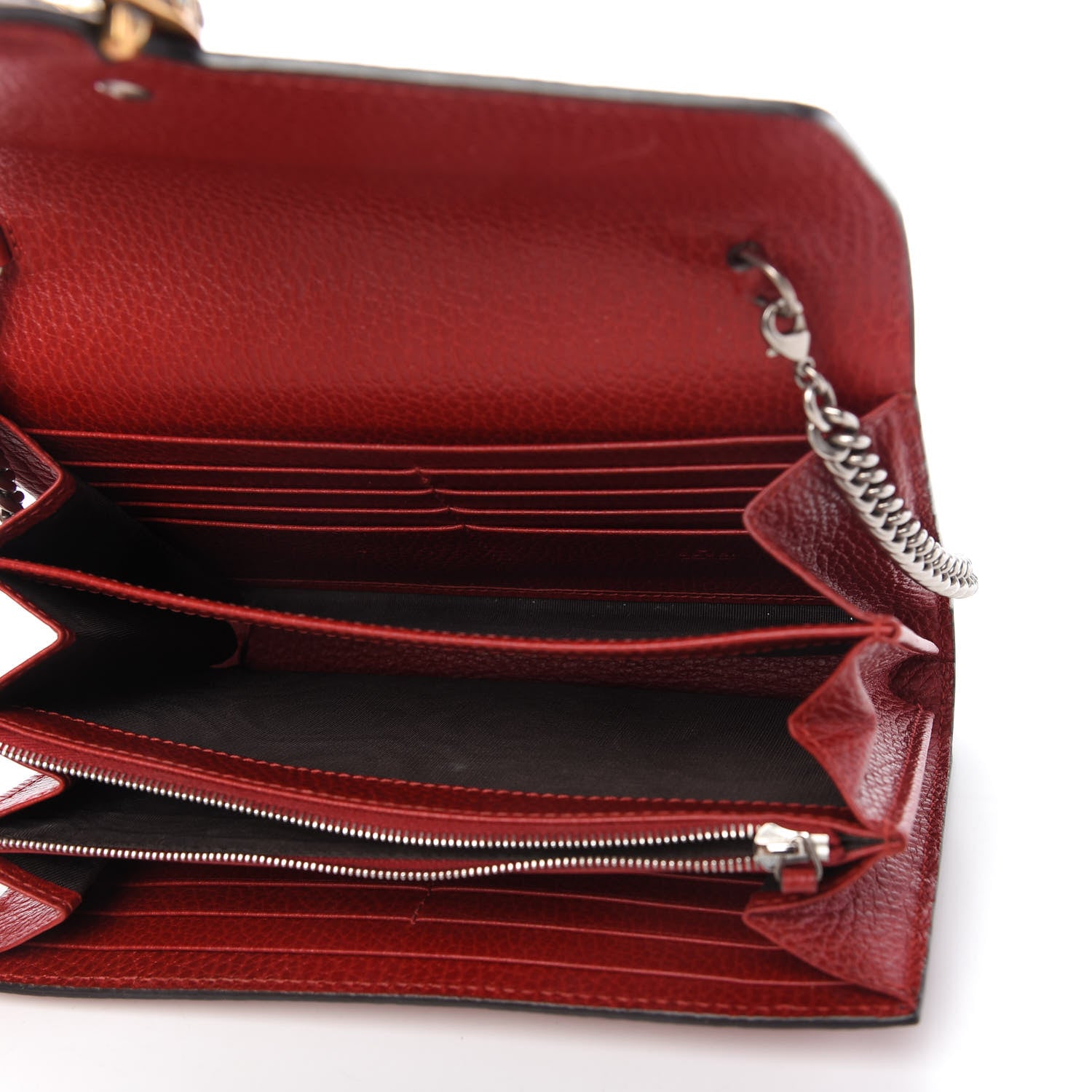 Gucci Calfskin Mini Dionysus Chain Wallet Hibiscus Red 5 of 11