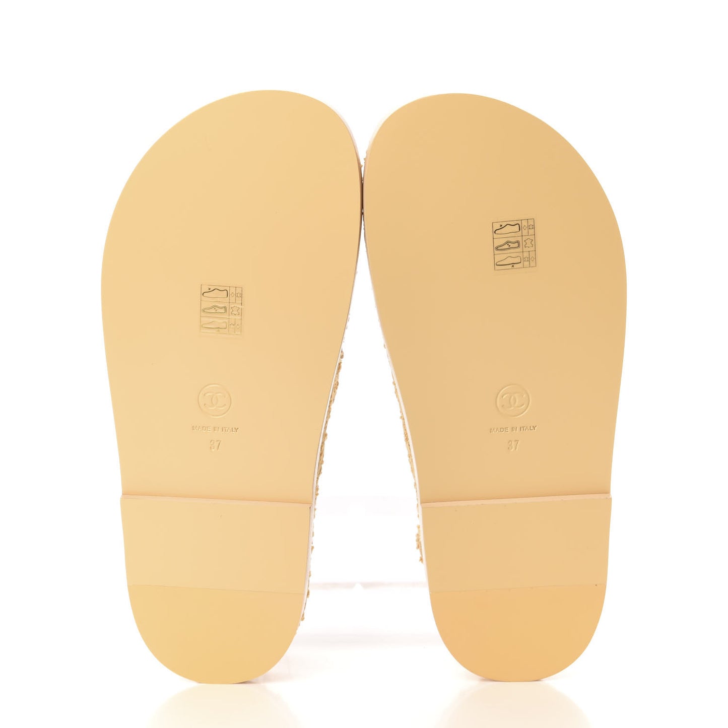 Braided Fabric Velcro Dad Sandals 37 Beige