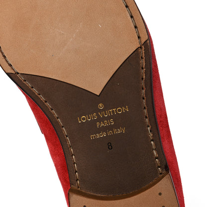 Louis Vuitton Suede Germain Loafer 8 Red 6 of 8