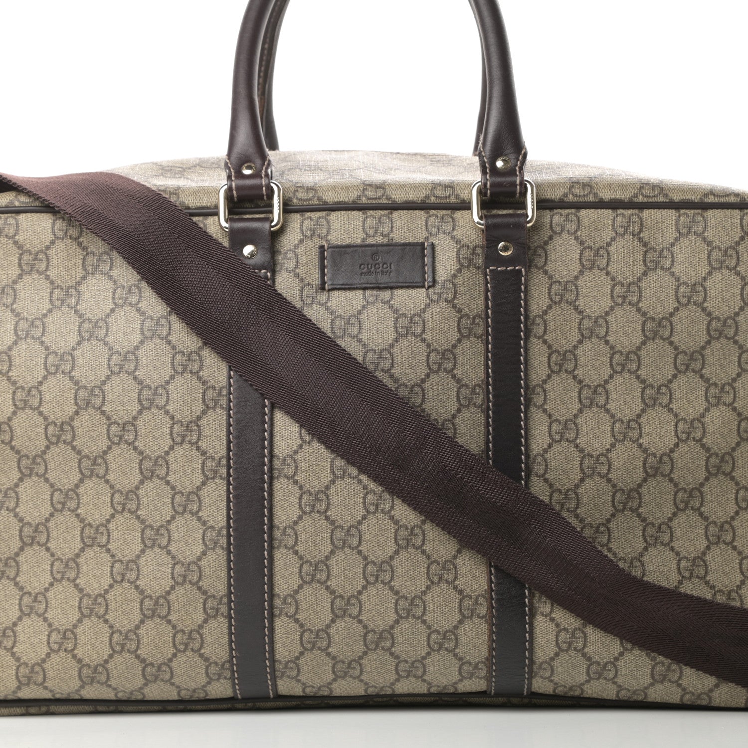 Gucci GG Plus Monogram Medium Carry On Duffle Dark Brown 8 of 19
