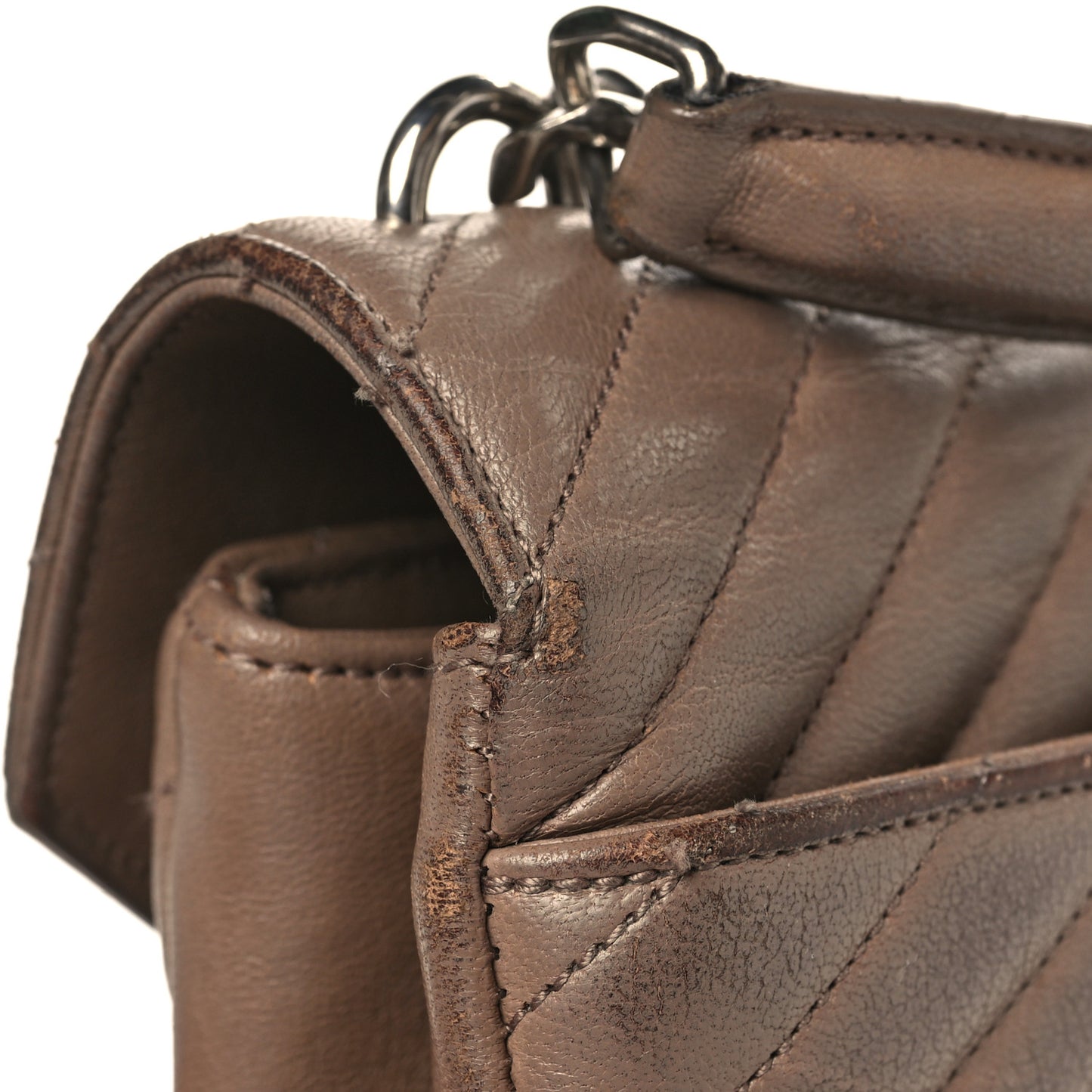 Sheepskin Matelasse Chevron Monogram Medium College Bag Fard