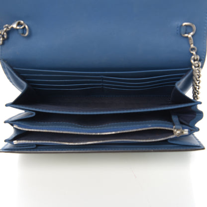 Gucci GG Supreme Monogram Blooms Mini Dionysus Chain Wallet Beige Blue Navy Vintage Blue 4 of 15