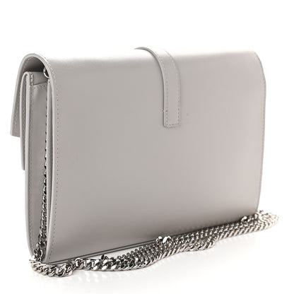 Saint Laurent Smooth Calfskin Sulpice Monogram Chain Wallet Granite 3 of 11
