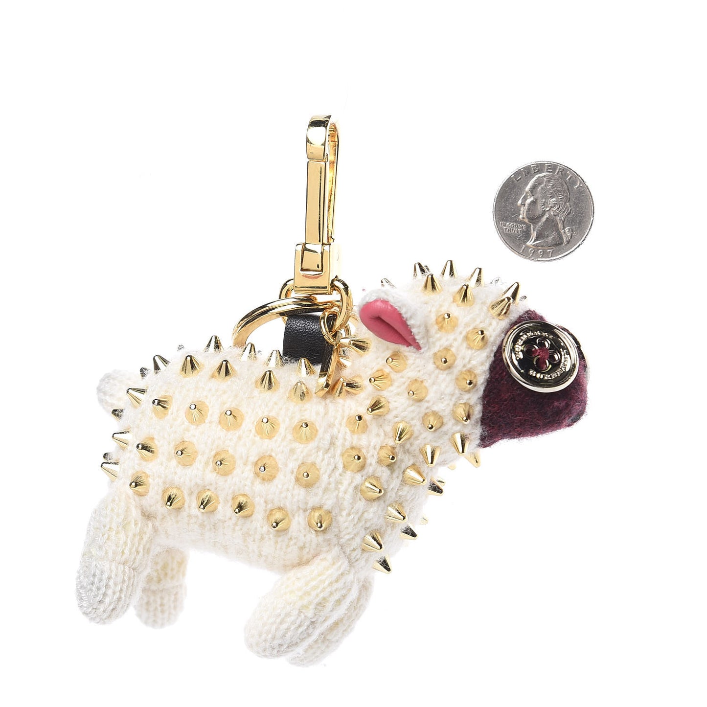 Cashmere Studded Wendy the Sheep Bag Charm White