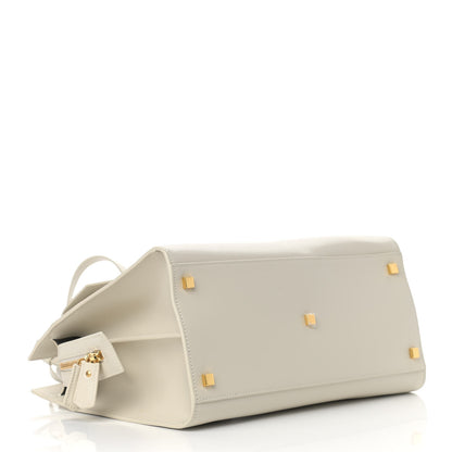 Saint Laurent Shiny Calfskin Medium Uptown Tote White 4 of 14